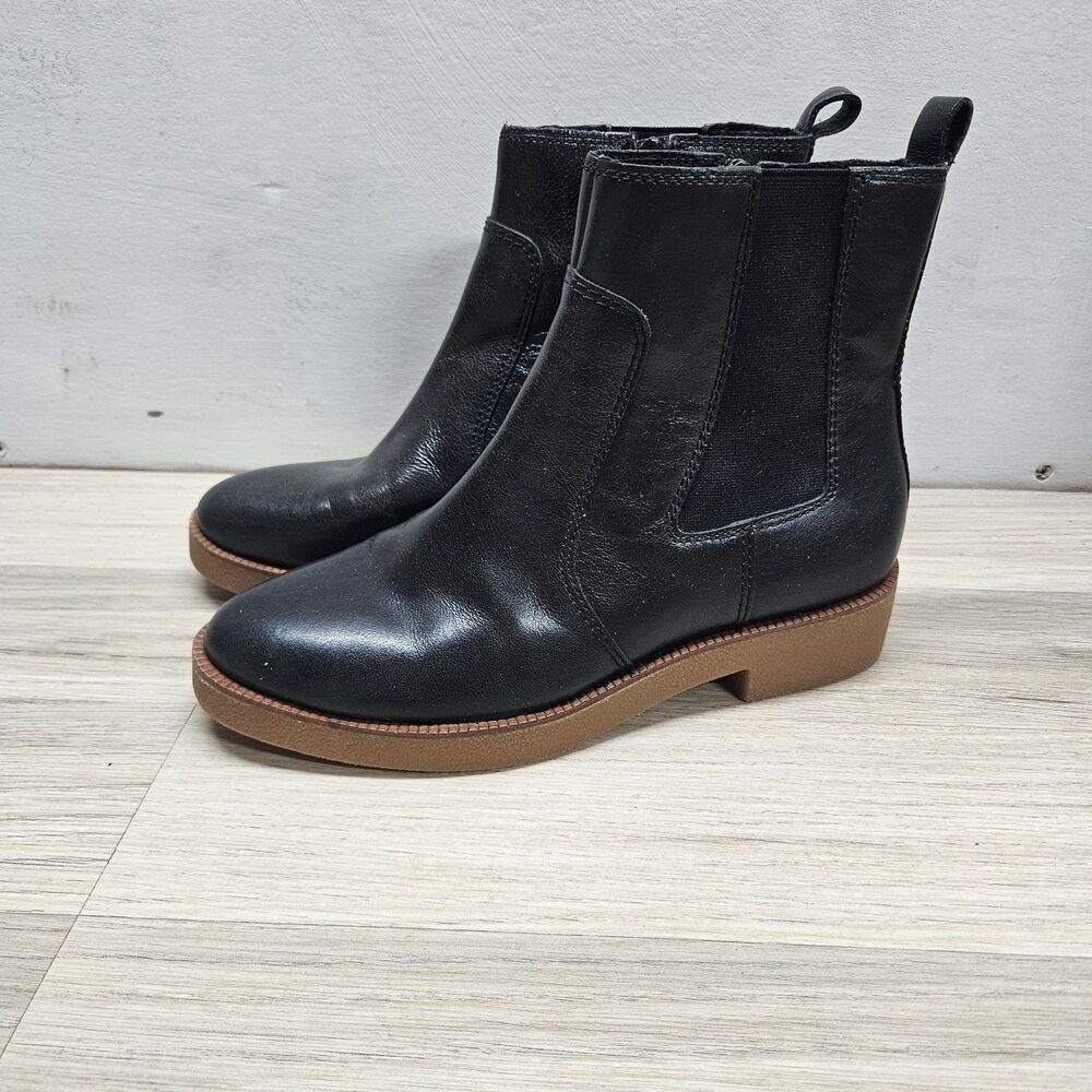 Lucky Brand Black LK Ressy Chelsea Boots Womens Size 8.5 Leather Upper